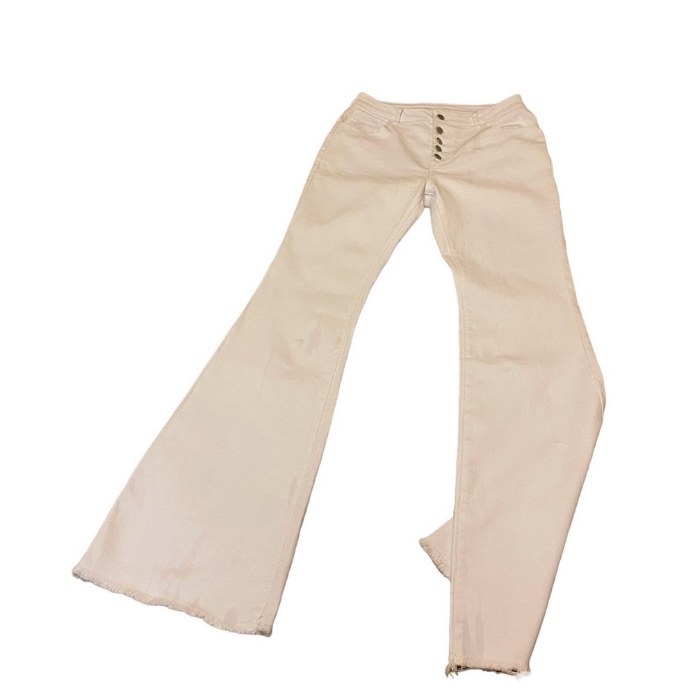 Women's White in Season Now Y2K Dream Flared Jeans Size 30